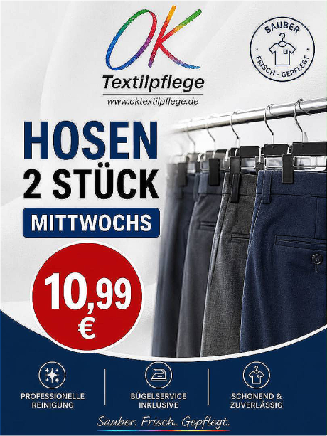 OK Textilpflege Reinigung Wäscherei günstig Angebot reinigen waschen Oberhausen